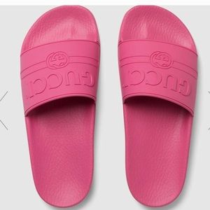 PINK GUCCI SLIDES BOX AND ALL